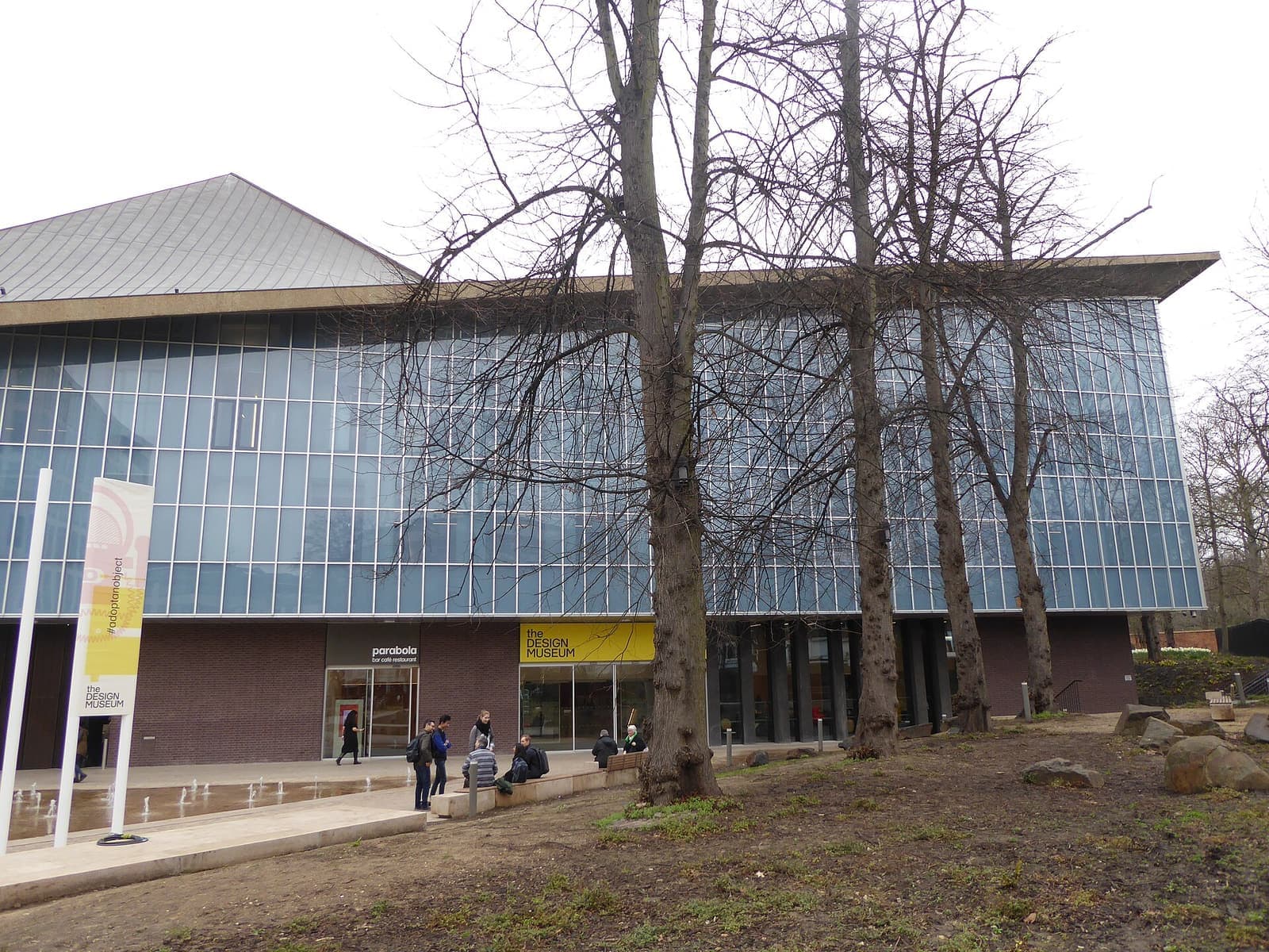 The Design Museum on Kensington High Street, with its sloping copper roof