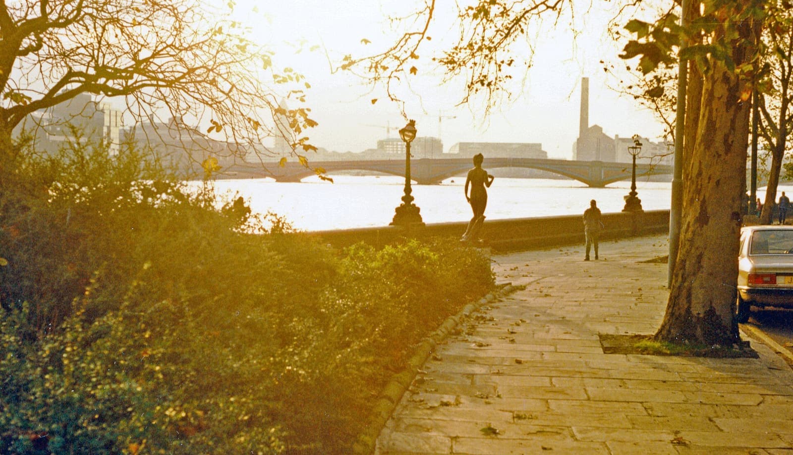 Looking upstream along Chelsea Embankment